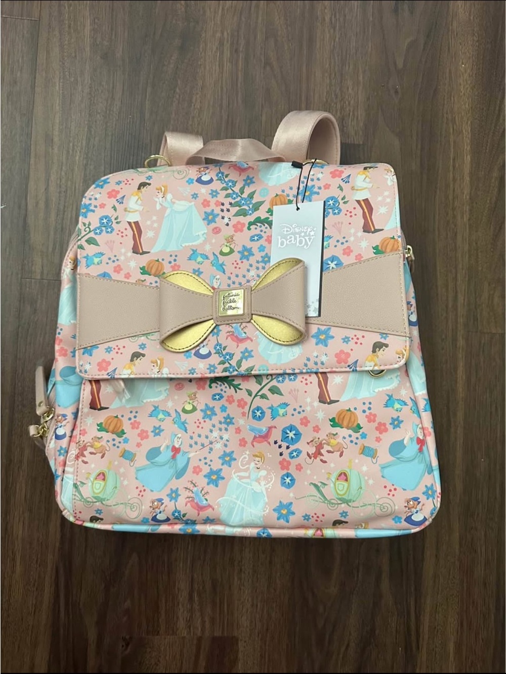 Disney Petunia Pickle Cinderella Print Backpack and Stroller Caddy